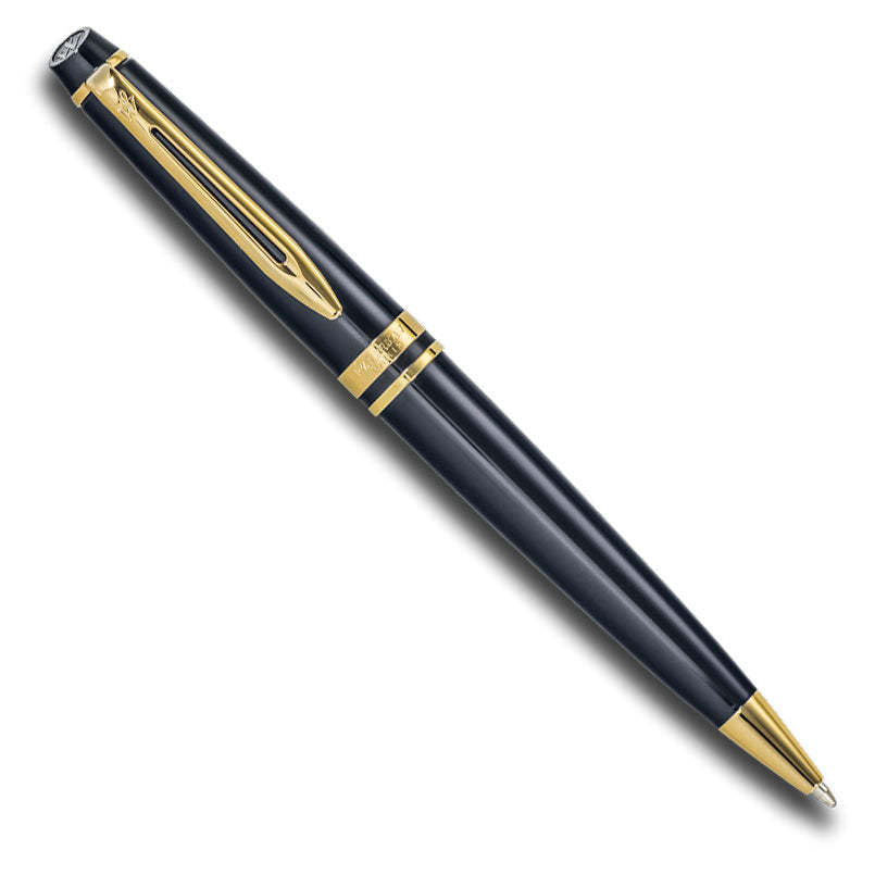 Waterman Expert Lacquer Ballpoint Black and Gold (engraved)
