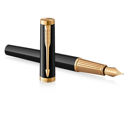 Parker Ingenuity Black Gold Trim Fountain Pen
