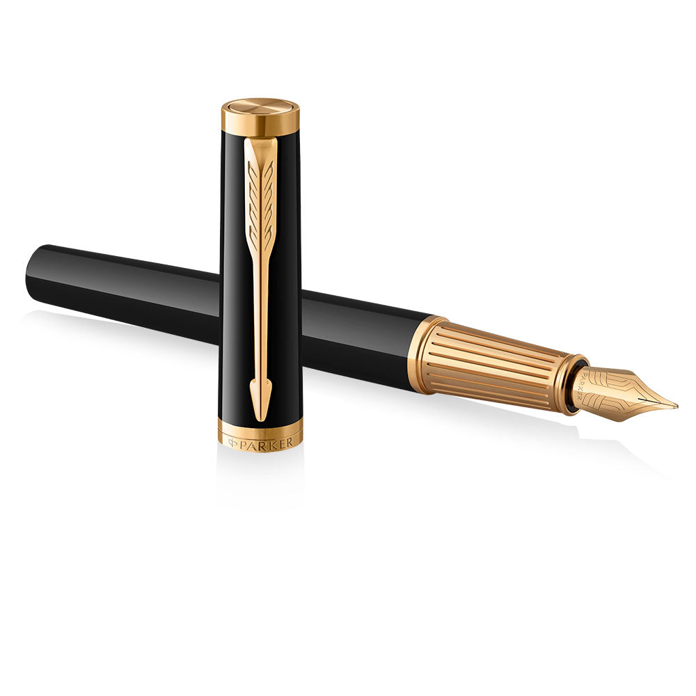 Parker Ingenuity Black Gold Trim Fountain Pen
