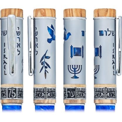 Conklin Limited edition Israel 75 Diamond Jubilee Fountain Pen 14k Gold Nib