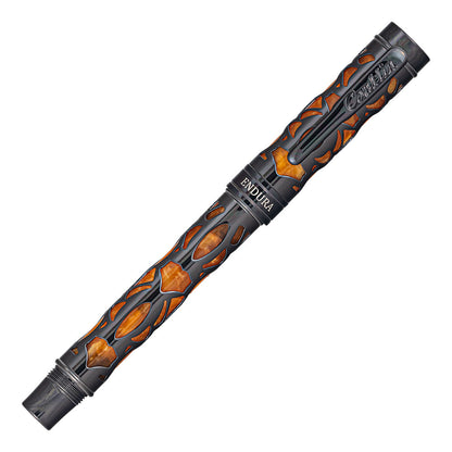 Conklin Endura Deco Crest Fountain Pen Orange & Gunmetal