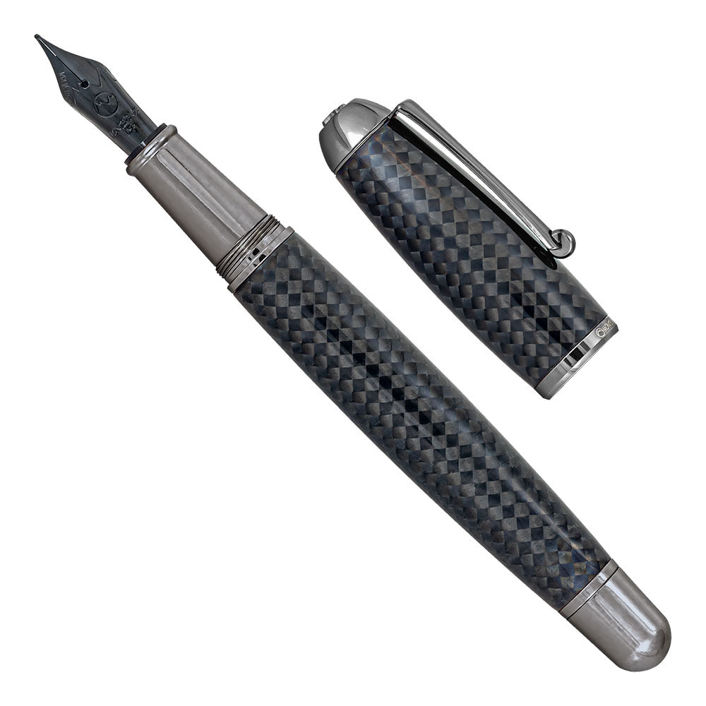 Monteverde Super Mega Carbon Gunmetal Trim Fountain Pen