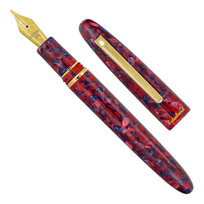 Esterbrook Estie Fountain Pen Scarlet Gold Trim Needlepoint Nib
