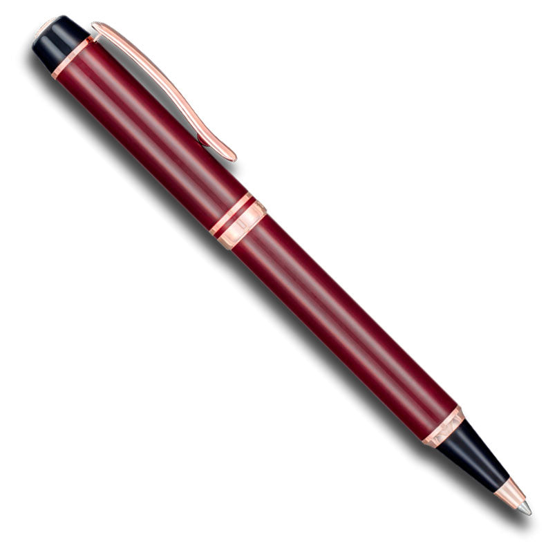 5280 Ambassador Ballpoint Burgundy Rose Gold Trim