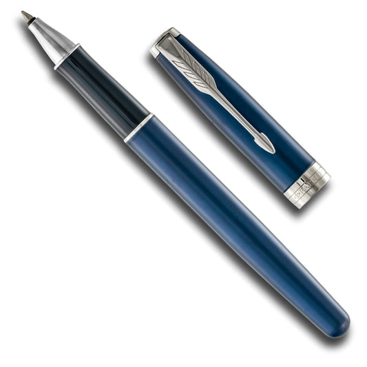 Parker Sonnet Core Rollerball Blue and Chrome Trim