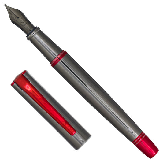 Monteverde Impressa Fountain Pen Gunmetal and Red