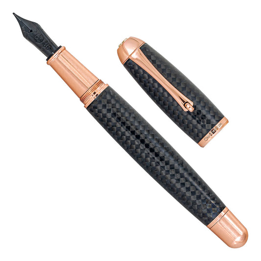 Monteverde Super Mega Carbon Rose Gold Trim Fountain Pen