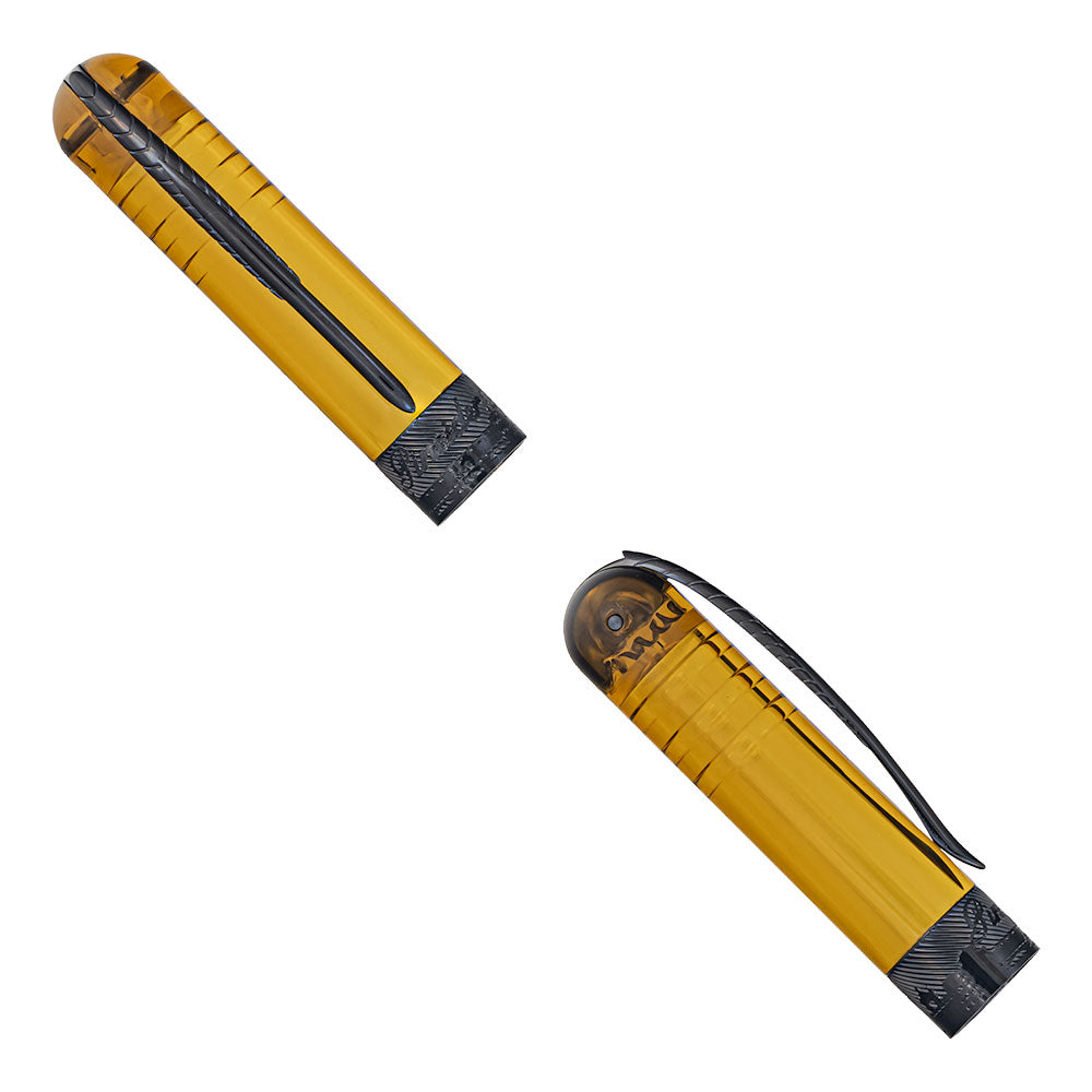 Pineider Avatar UR Demonstrator Black Trim Amber Fountain Pen