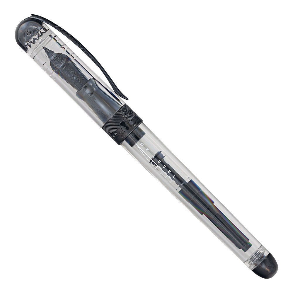 Pineider Avatar UR Demonstrator Black Trim Clear Fountain Pen