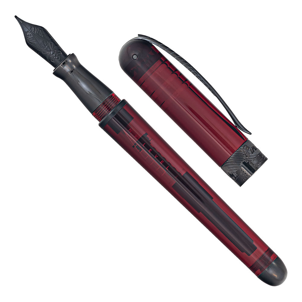 Pineider Avatar UR Demonstrator Black Trim Red Wine Fountain Pen