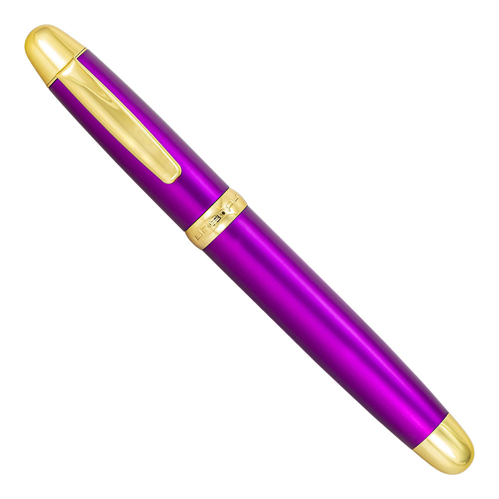 Sherpa Pen Cover Purple Aluminum with Gold Trim
