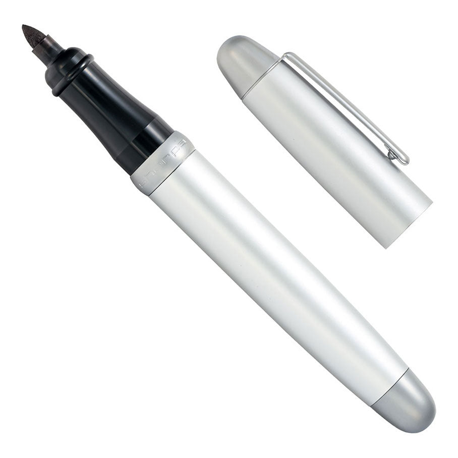 Sherpa Pen Cover Silver Aluminum with Satin Trim