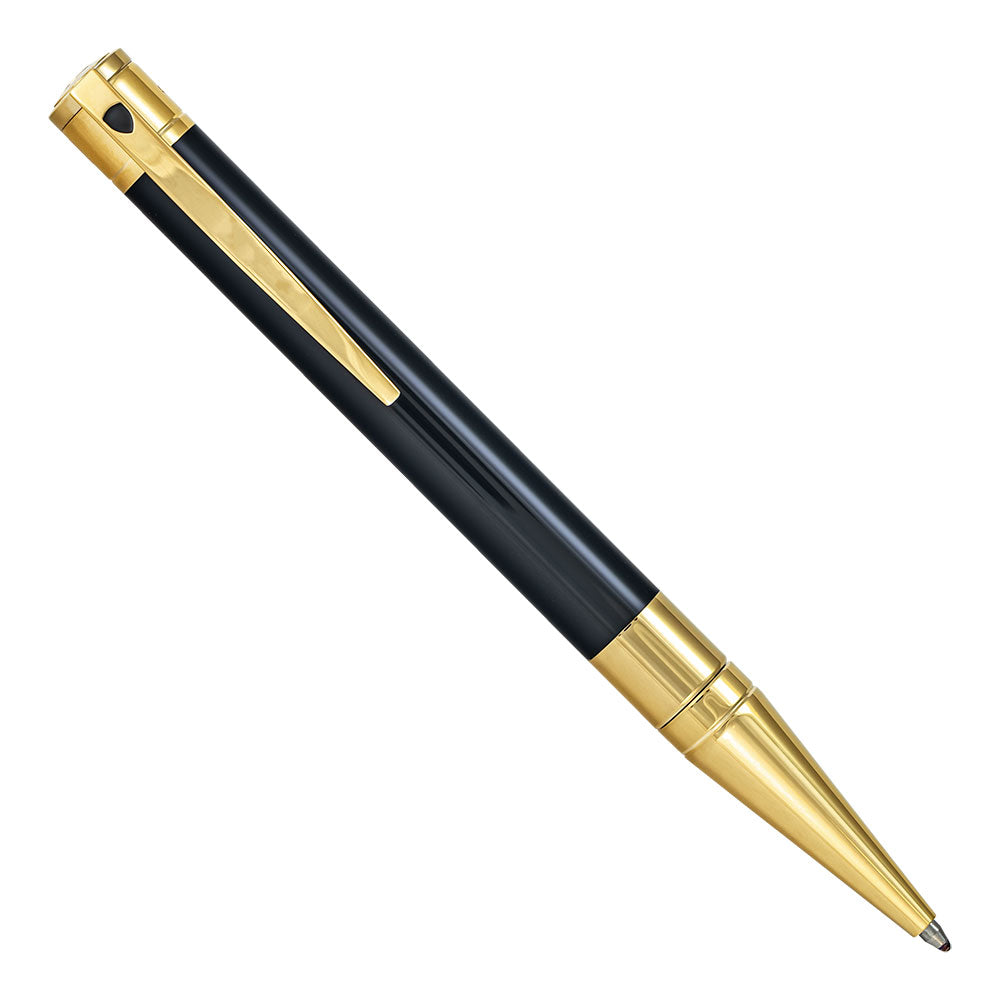 ST Dupont D-Initial Black with Gold Trim Ballpoint