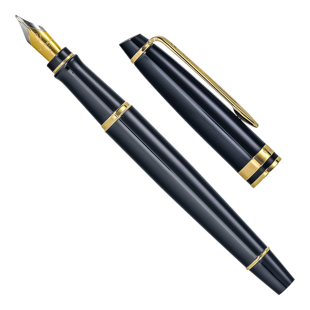 Waterman Expert Lacquer Fountain Pen Black and Gold